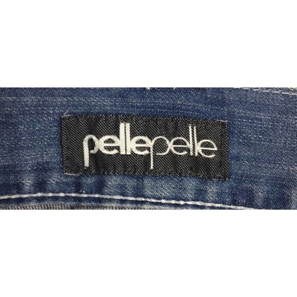Vtg Pelle Pelle Jeans Men 40x34 Blue Embroidered Faded Hip Hop Skater 90s Y2K - Picture 11 of 12